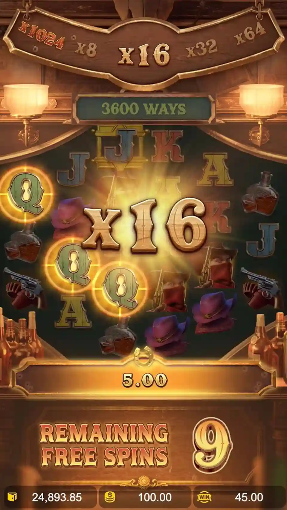 Main game screen with spin button turbo auto and menu controls